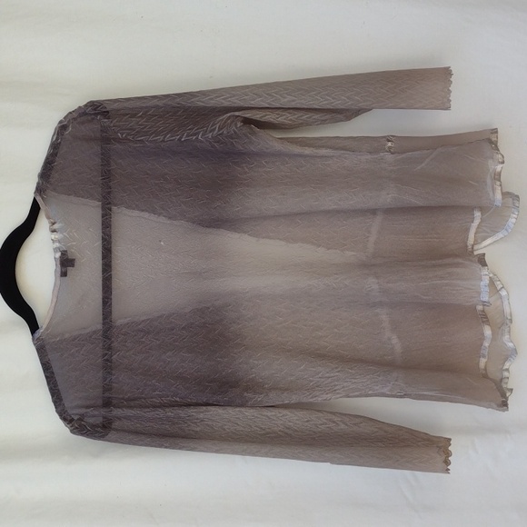 Komarov Ombre Charmeuse Dress & Chiffon Jacket Oyster Smoke PXL - Picture 12 of 16